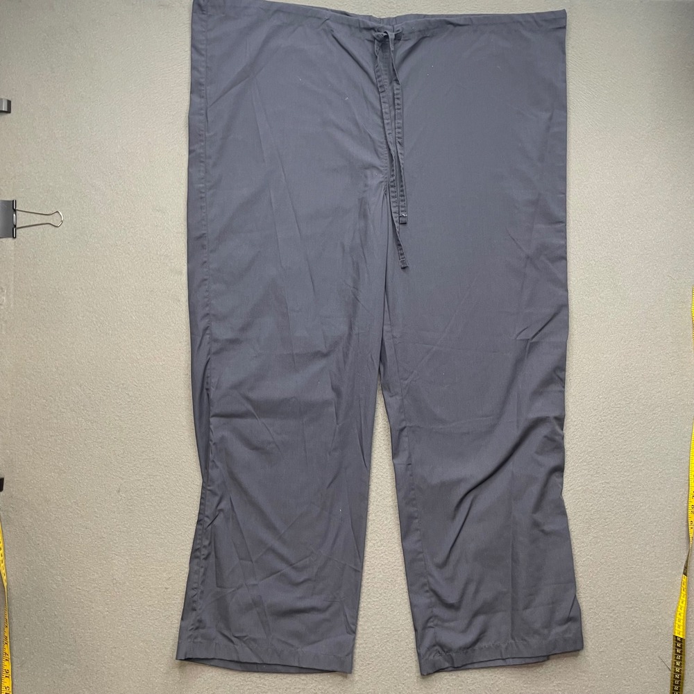 Allheart Basics Unisex Scrub Pants Gray XLG Medical Nursing Workwear Drawstring